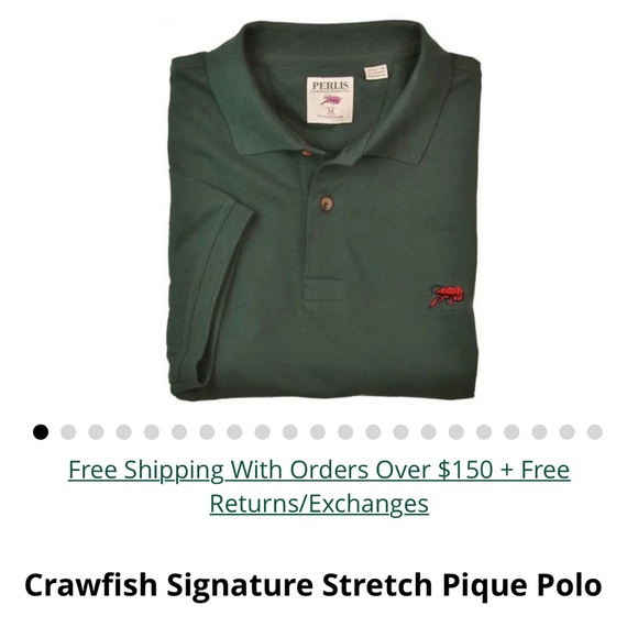 Perlis men’s polo dark green size L - Picture 5 of 5